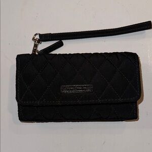 Vera Bradley RFID Black Quilted Smartphone Wristlet